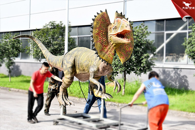 仿真雙冠龍，恐龍公園大型恐龍模型