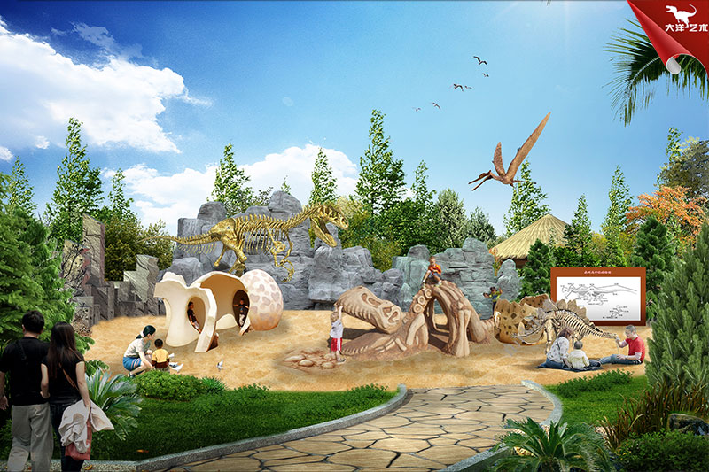 恐龙乐园恐龙化石挖掘奇妙探索设计