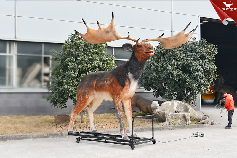 爱尔兰大角鹿 1:1手工制作仿真动物模型
